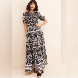 Farm Rio Floral Black and White Maxi Dress